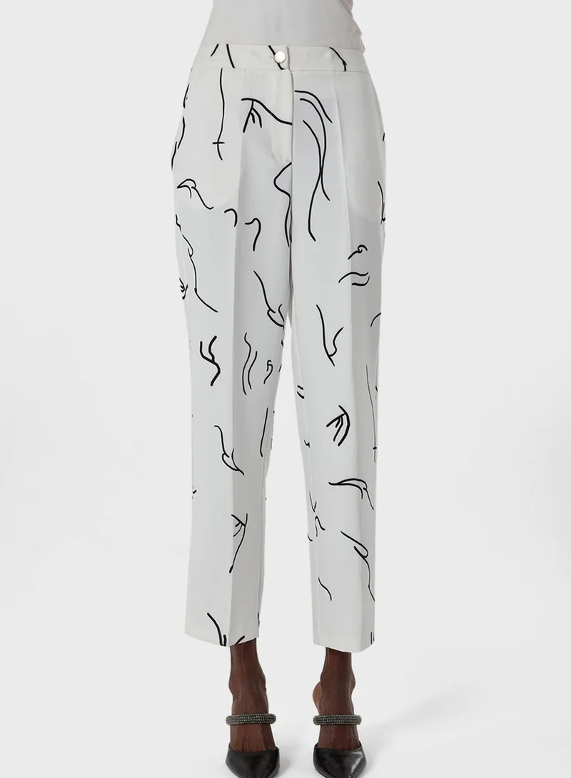 MIZALLE Printed Wide Leg Pants