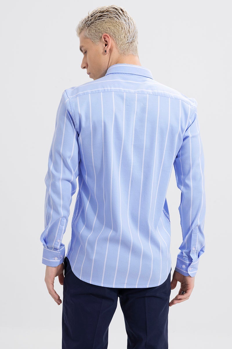 SNITCH String Stripe Blue Shirt - Image 5
