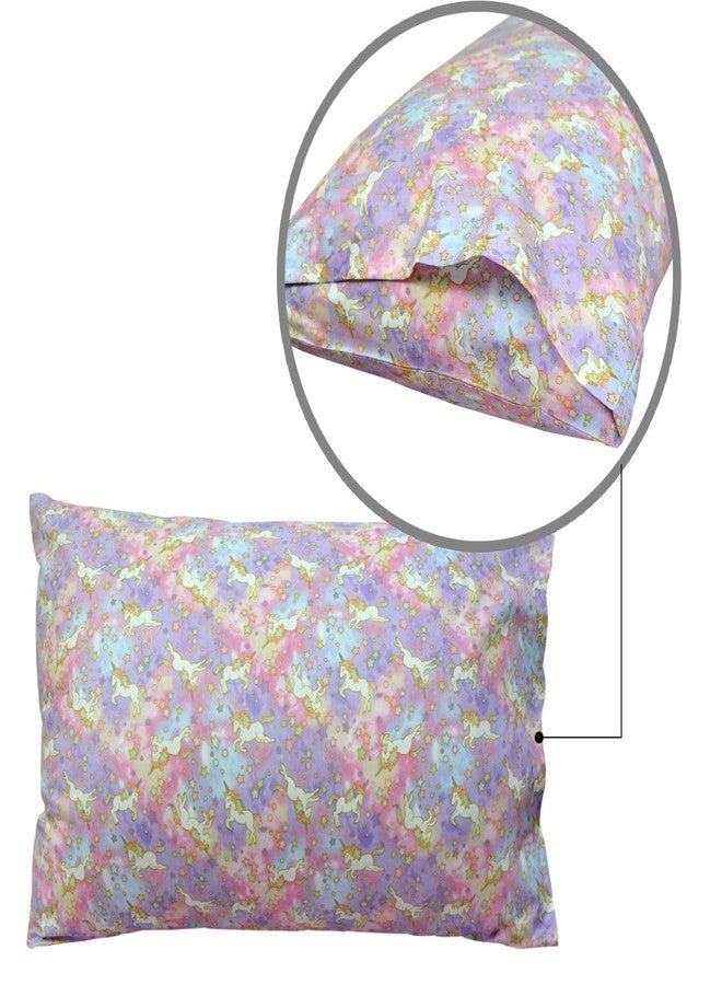 Brandream Kids Pillow Cases Set of 2 Standard 100% Cotton Pink Rainbow Unicorn Pillow Covers Decorative Pillow Covers for Full Queen Size Bed Daybed - Image 2