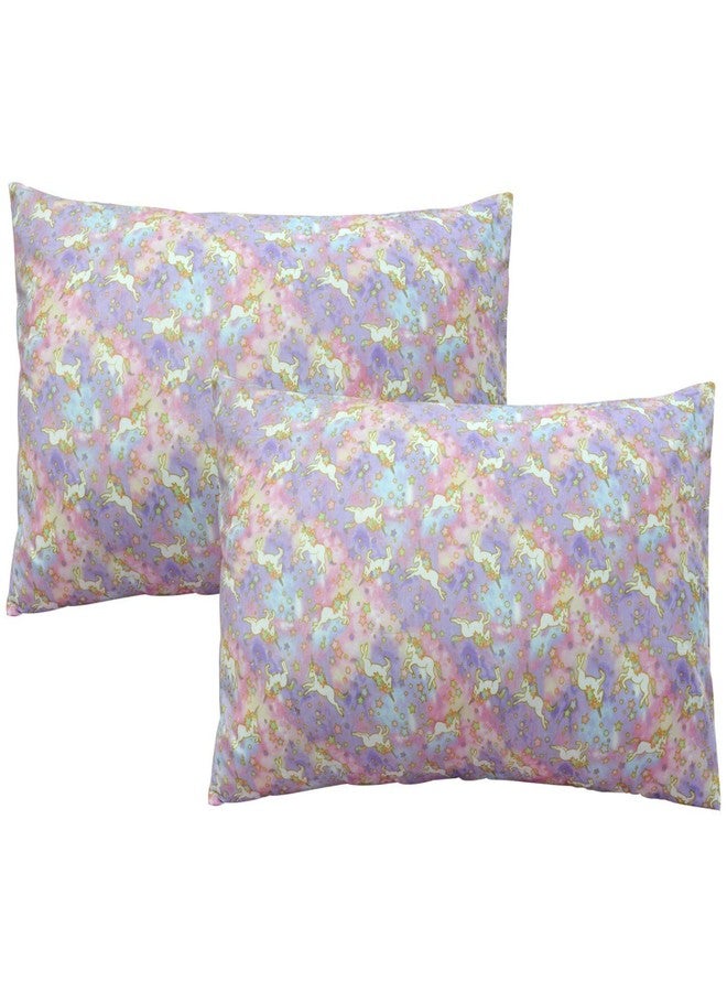 Brandream Kids Pillow Cases Set of 2 Standard 100% Cotton Pink Rainbow Unicorn Pillow Covers Decorative Pillow Covers for Full Queen Size Bed Daybed - Image 4