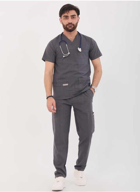 Caesar Medical Scrub for Men – comfort and durability with a modern and elegant design inGRAY
