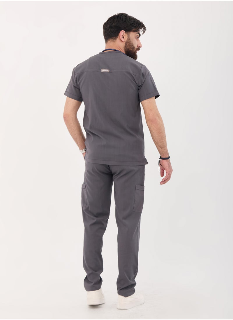 Caesar Medical Scrub for Men – comfort and durability with a modern and elegant design inGRAY