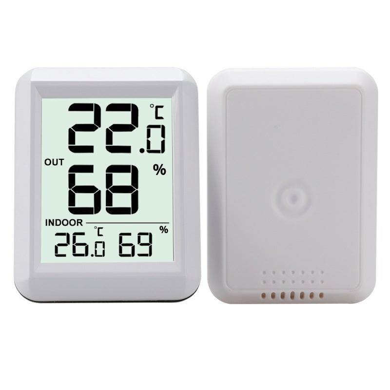 Wireless Indoor and Outdoor Thermometer Hygrometer, Home Baby Room Wall-Mountable and Desktop Temperature and Humidity Monitor, Digital Electronic Thermometer - Image 1