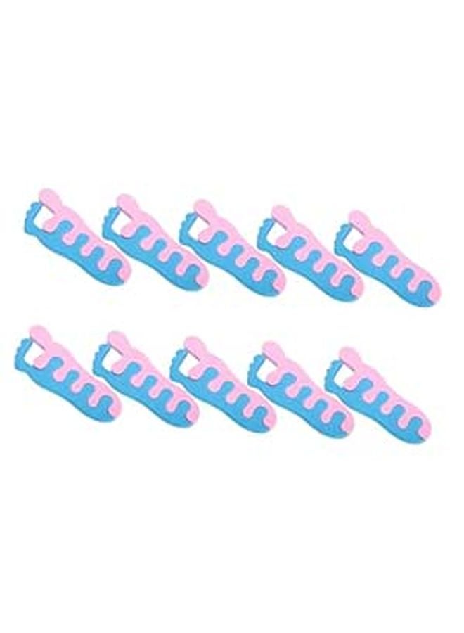 10 Pairs Soft Sponge Toe Separators for Pedicure and Nail Art Random Color - Image 1