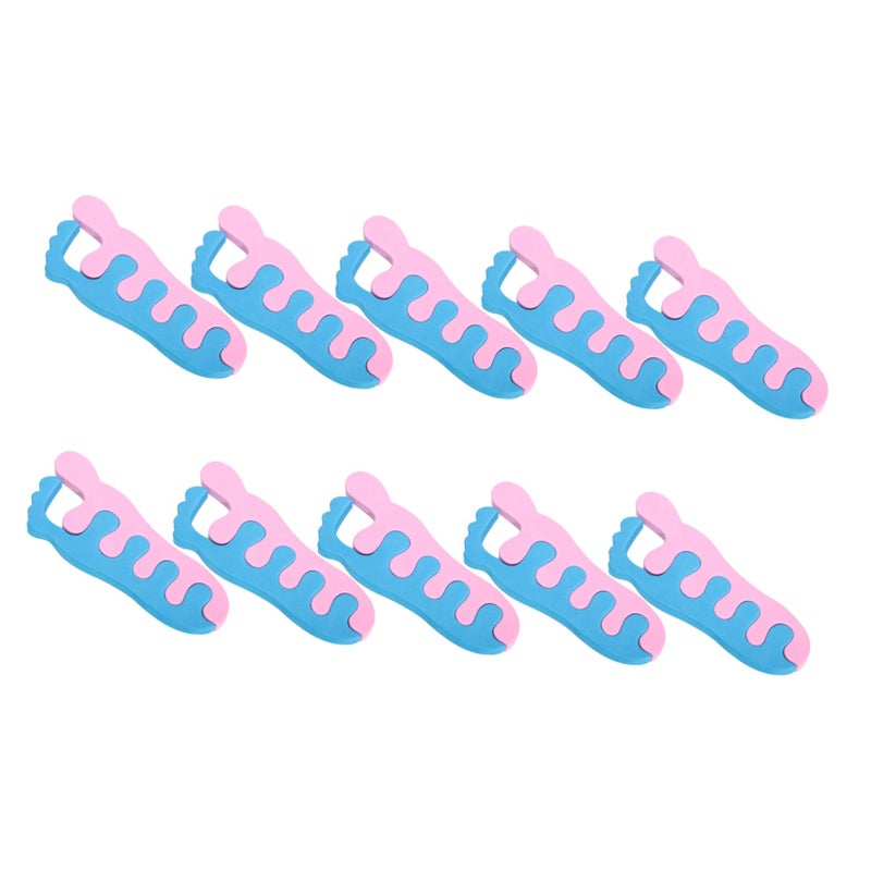 10 Pairs Soft Sponge Toe Separators for Pedicure and Nail Art Random Color - Image 2