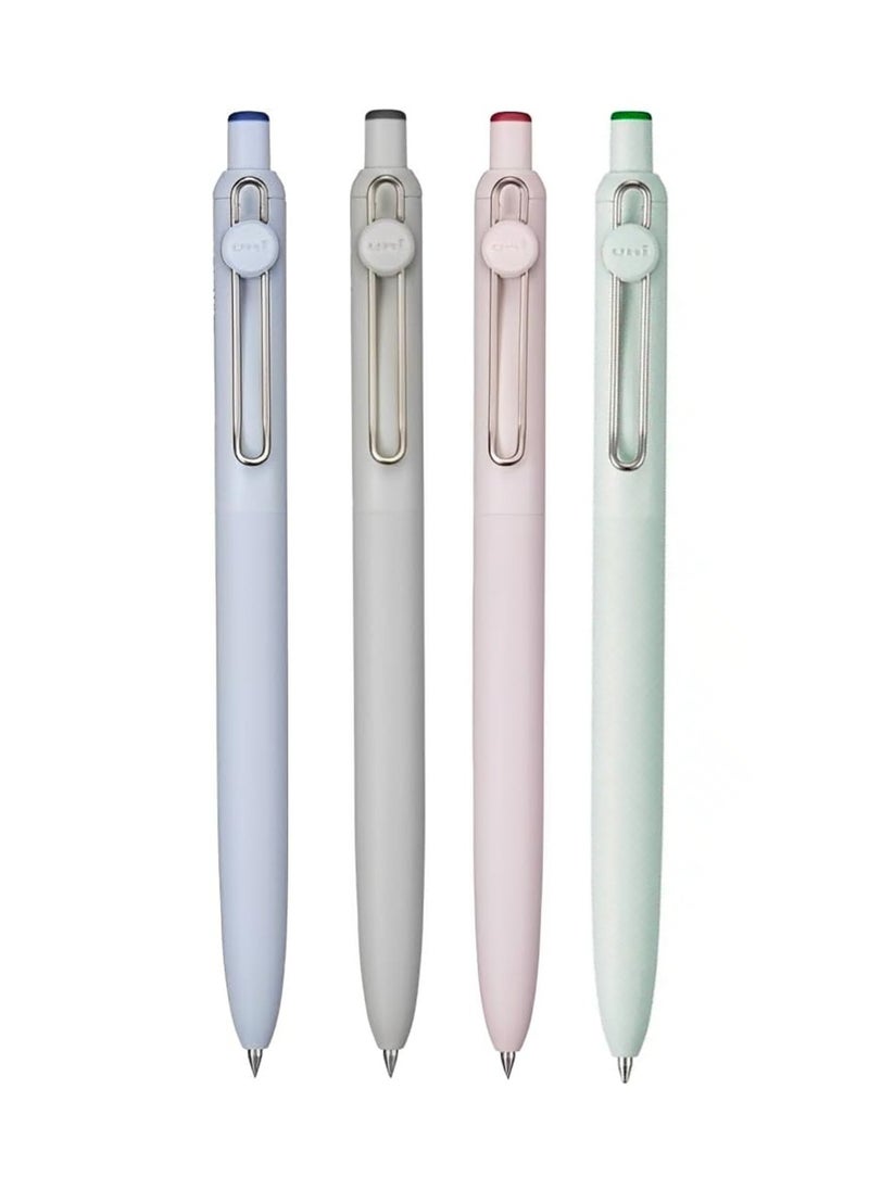 Uniball 4-Piece Zento Retractable Rollerball Pen 0.7mm Tip Multicolour  - Image 1