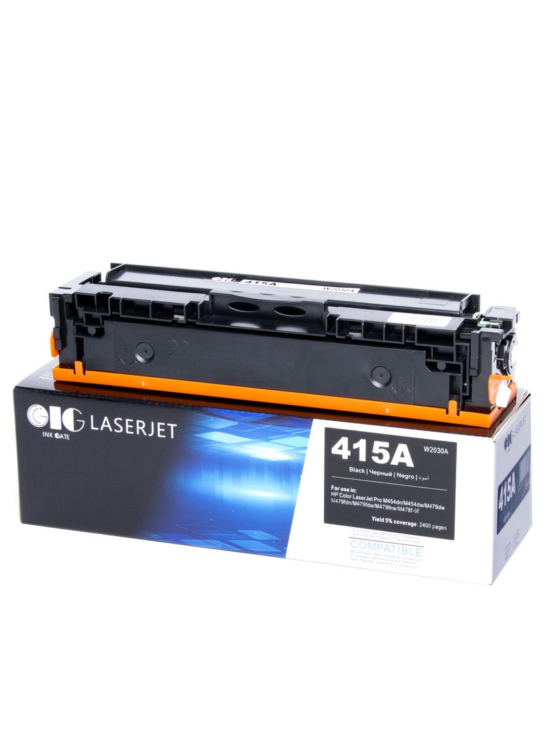 IG Compatible Black Toner Cartridge – 415A – for HP Color LaserJet Pro M454dn, MFP M479fdw, MFP M479fnw (Up to 2,400 Pages) - Image 1