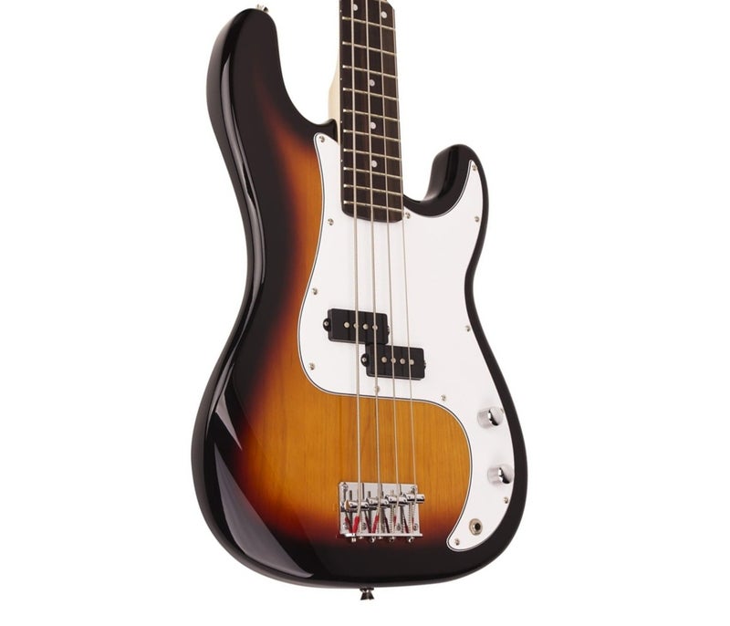 SX Guitar SB2-SK-3TS Precision SB2 Electric Bass Package Guitar - Sunburst - Image 2