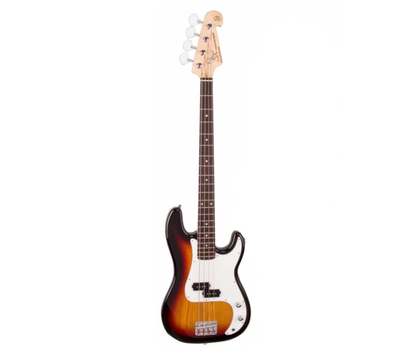 SX Guitar SB2-SK-3TS Precision SB2 Electric Bass Package Guitar - Sunburst - Image 3
