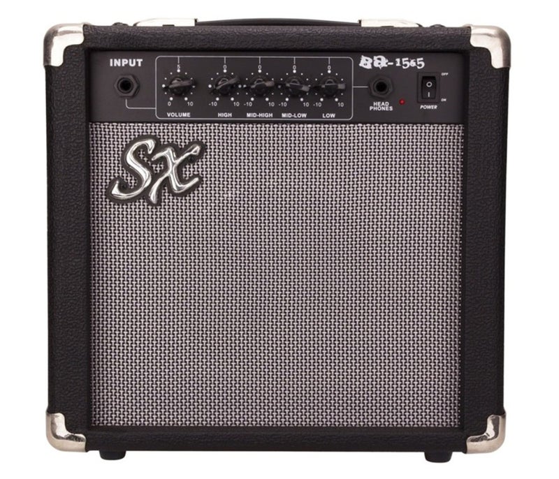 SX Guitar SB2-SK-3TS Precision SB2 Electric Bass Package Guitar - Sunburst - Image 5