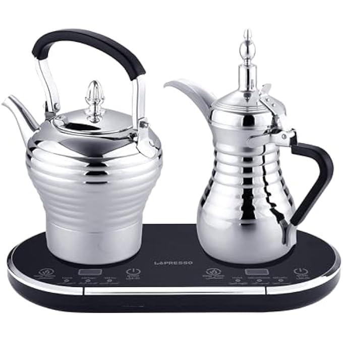 Bandai Arabic Coffee Maker And Tea Maker 800Ml750Ml Capacity Stainless Steel Dual Brew  Keep Warm System 1600W Power Over Heat Protect Kettle For Making Coffee And Tea For HomeOffice - Image 2