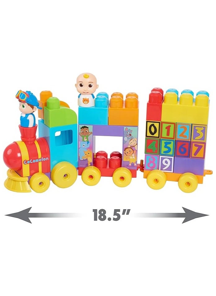 Just Play Just Play CoComelon Stacking Train Building Block Set – 40 Pieces with JJ & TomTom Figures – Educational Color & Number Recognition,musical Toy set for Toddlers  - Image 4