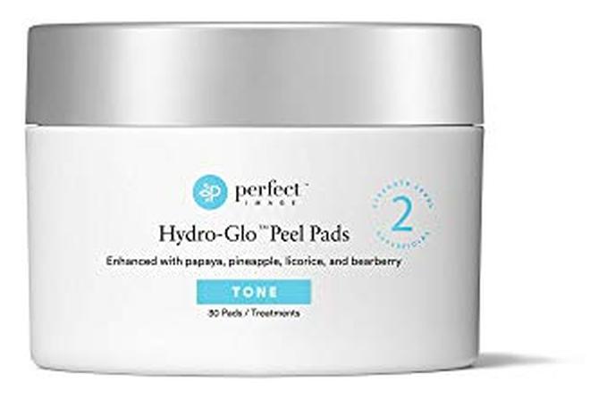 PERFECT IMAGE HydroGlo Peel Pads  Enhanced with Kojic Mandelic Glutathione Licorice Papaya Pineapple Bearberry Extracts 40 Strength - Image 1