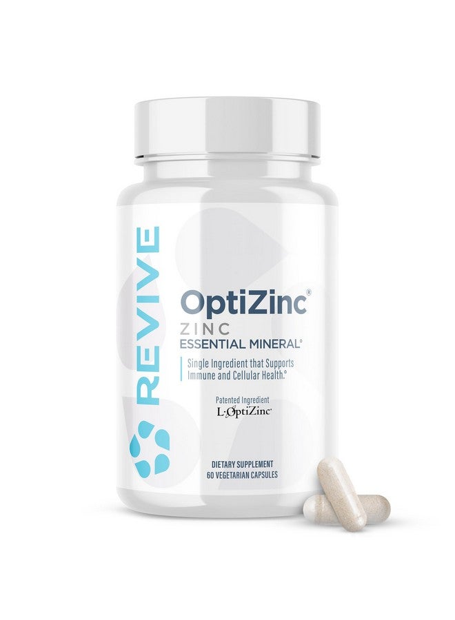 Revive MD Zinc Mineral Supplement for Men & Women - Supports Immunity & Cellular Health with 50mg OptiZinc - Antioxidant & Immune Support - 60 Capsules - Image 1