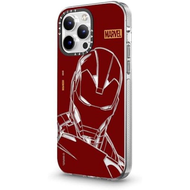 Casetify Clear iPhone 14 Pro Max Case 【Iron Man Co-Lab/Not Yellowing / 6.6ft Drop Protection/Compatible with Magsafe】 - Iron Man - Red - Clear - Image 5