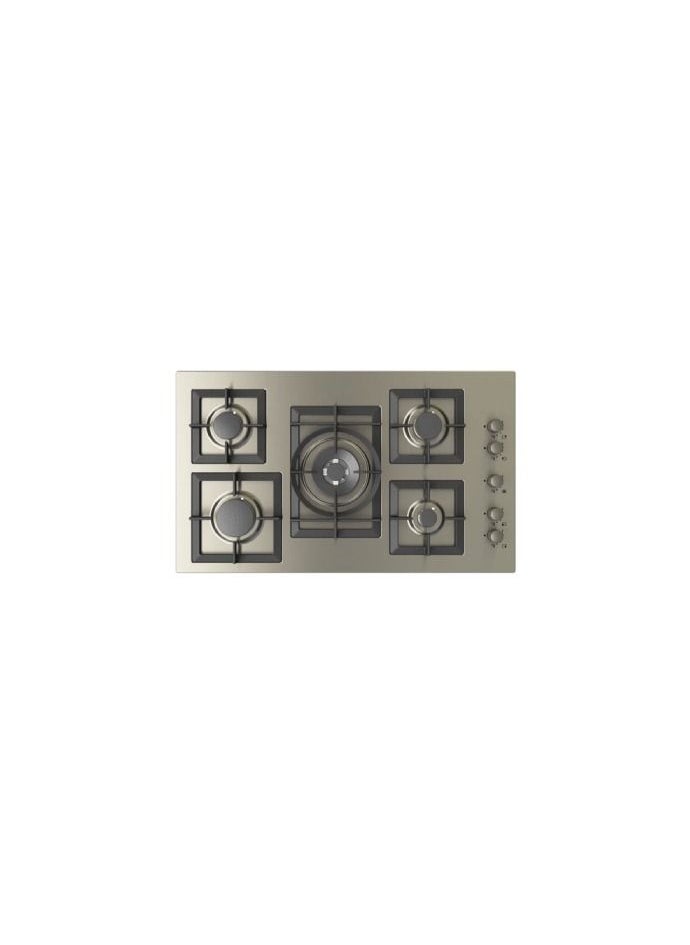 kitchen Line Stove 90 cm 5 burners Italian gas heavy iron safety valve  - Image 3