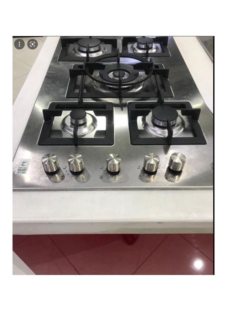 kitchen Line Stove 90 cm 5 burners Italian gas heavy iron safety valve  - Image 4