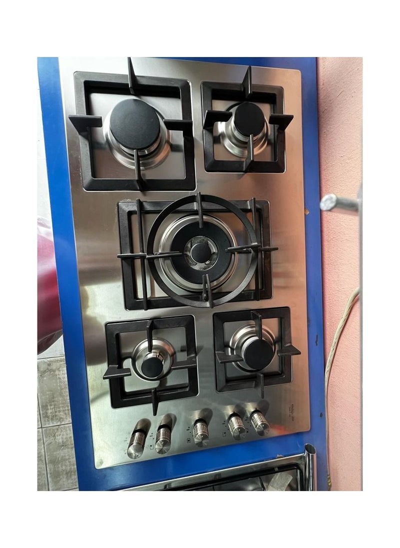 kitchen Line Stove 90 cm 5 burners Italian gas heavy iron safety valve  - Image 5