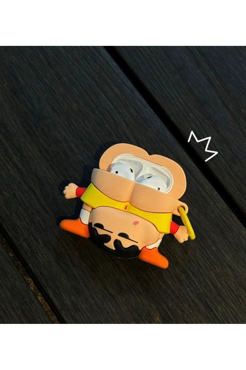 general AirPods 3rd generation silicone wireless Bluetooth protective case, cartoon design, Apple wireless Bluetooth headphones protective case, made of silicone material, with a creative and soft exterior.