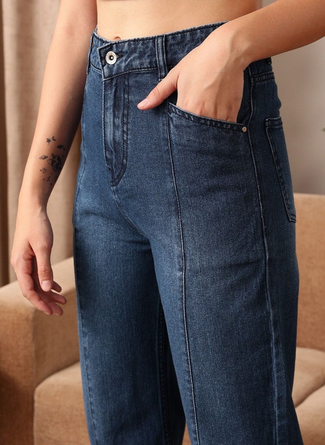 STREET 9 Comfort Light Fade Straight Fit Jeans for Women - Image 5