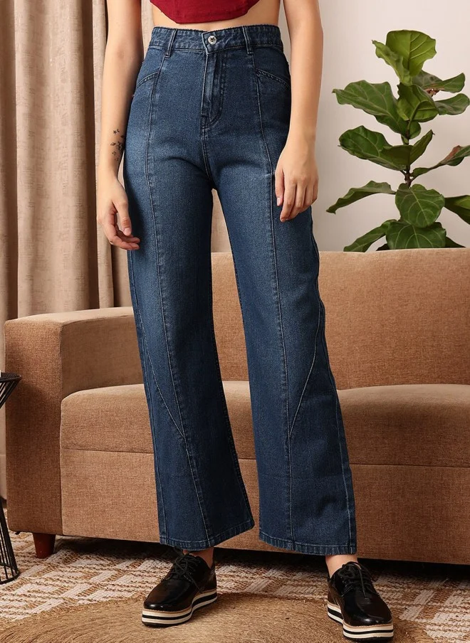 STREET 9 Comfort Light Fade Straight Fit Jeans for Women