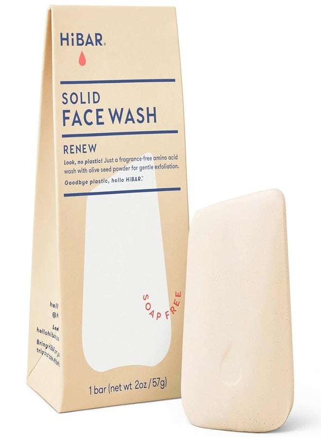 HIBAR - Renew Face Wash Bar - Solid Face Wash - With 12 Unique Amino Acids - Safe For Daily Use & Sensitive Skin - Plastic, Paraben & Soap-Free - Vegan - 1 Bar - Image 1