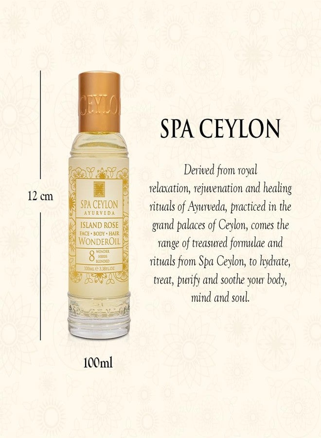 SPA CEYLON Wonder Oil Island Rose, Luxurious Moisturizing Body Oil with Ayurvedic Herbs for Skin & Hair, Non-Greasy Organic Formula, Vegan & Paraben-Free, 100 ml - Image 2