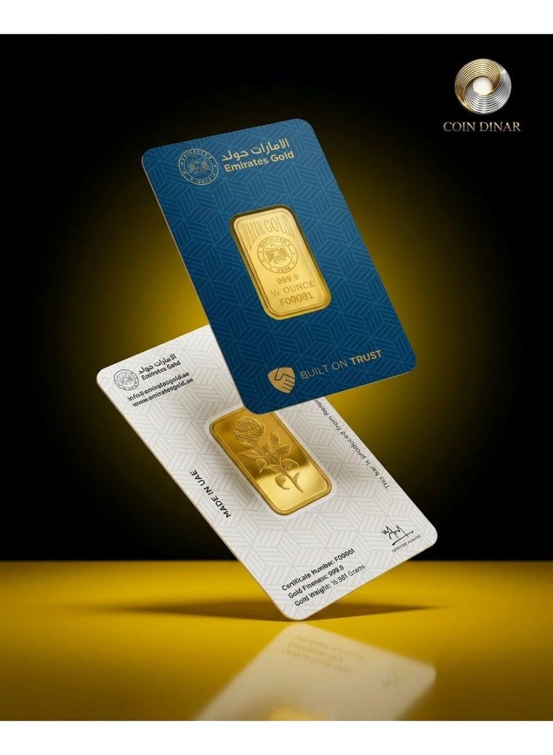 Emirates Gold سبائك الذهب الإماراتية 1 أونصة - سبيكة معتمدة - Image 1