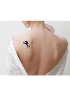 Juicetattoo Lasting 1-2 Weeks Animals Juice Temporary Tattoo Ink Semi Permanent for Adults Woman Horse Tribal Tattoo Mythical Black Animal Animals Navy Blue that Look Real Men Women Chest Neck Arm (4 Sheets) 