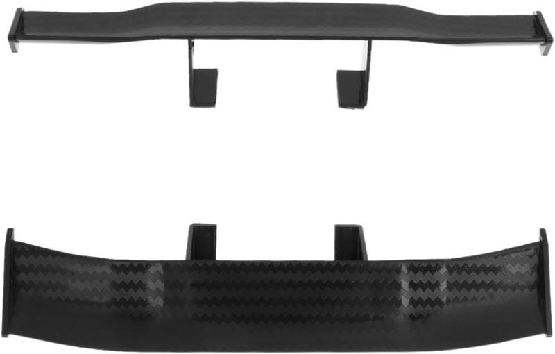 CREATIEE-PRO 3Pcs Universal Car Mini Spoiler Wing, Creatiee Auto Car Tail Wing Mini Auto Carbon Fiber Texture Decoration Without Perforation Tail Decoration, 6.7 Inch(Black) - Image 4