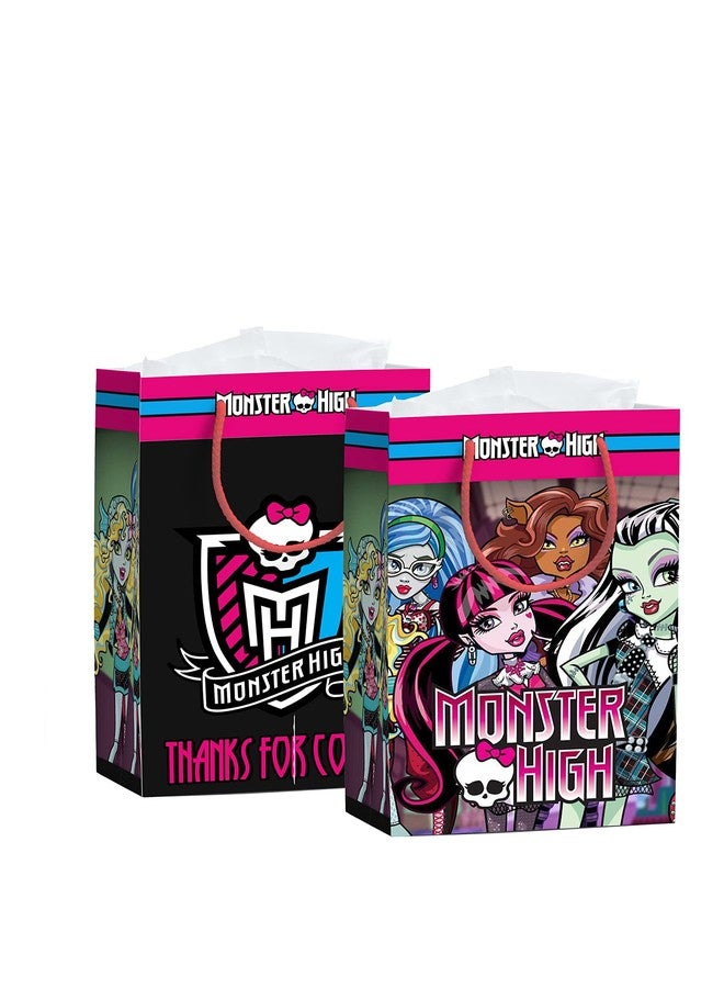 Returngiftwala.com Pack of 10 Monster high theme Paper bags for Kids Return gifts | Party favor Bags | Gifting bags |Customize with name or message (9x6x2.8) - Image 1