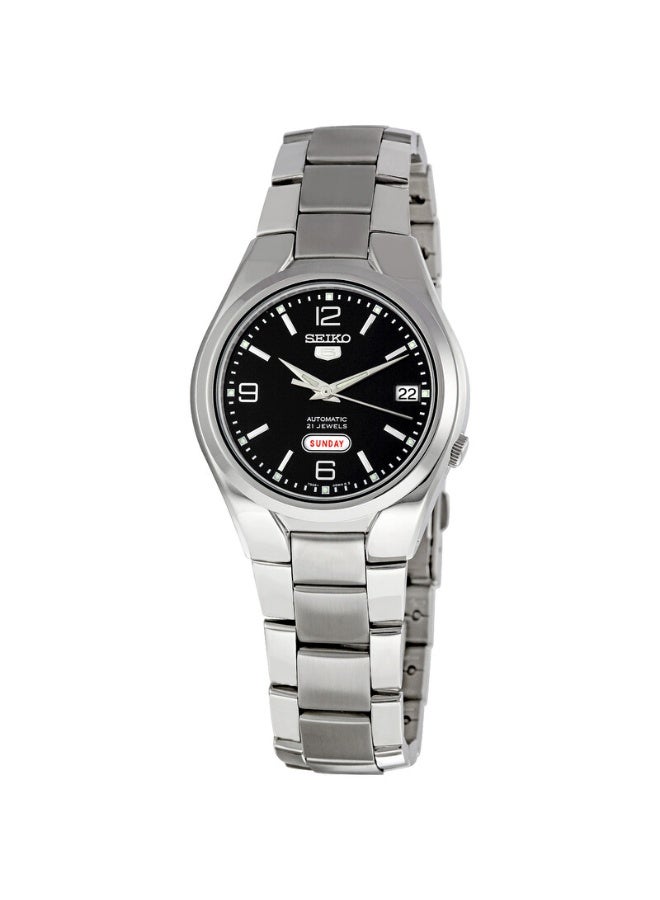 Seiko 5 Automatic Men's Watch, Black Dial, Stainless Steel Bracelet SNK623K1 - Image 1