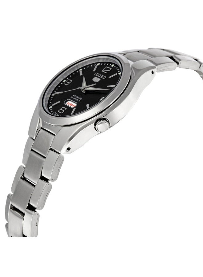 Seiko 5 Automatic Men's Watch, Black Dial, Stainless Steel Bracelet SNK623K1 - Image 2