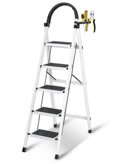 5step ladder white