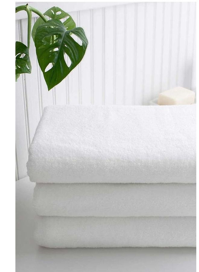 Banotex Body towel set consisting of 3 pieces plain white size (50*80) 100% Egyptian made made of the finest high-quality cotton to give softness and speed of absorption characterized by its edges which adds a touch to its appearance - Image 1