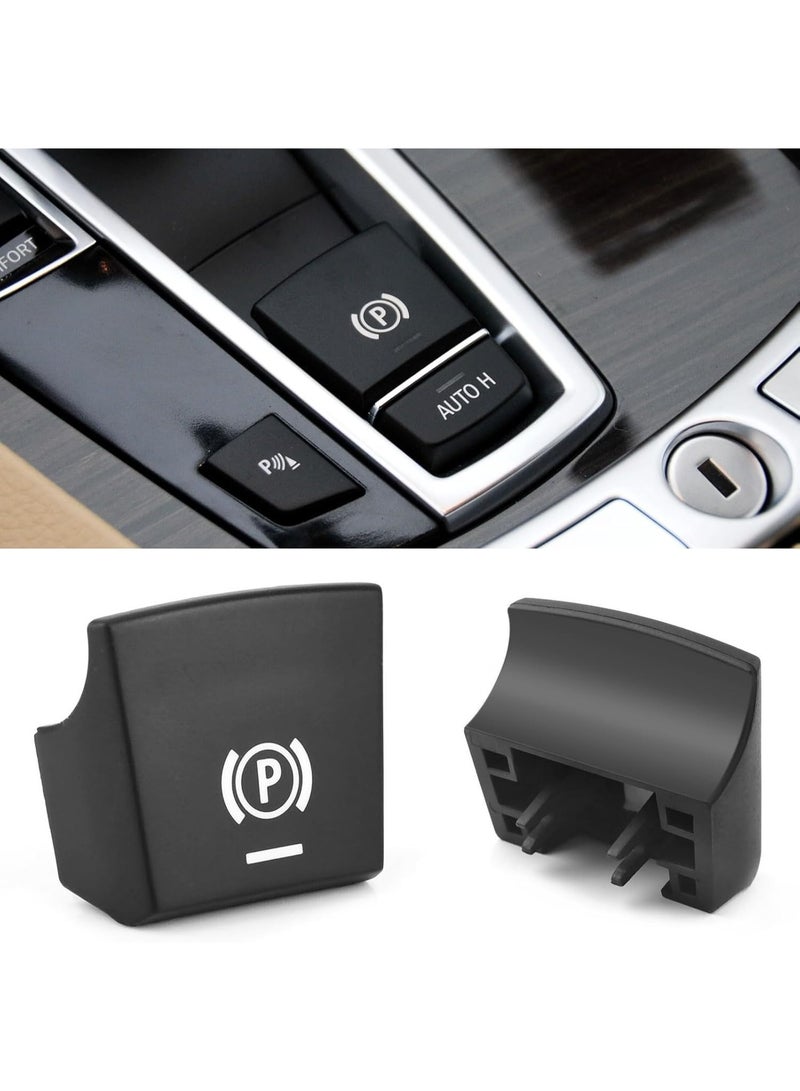 Peachjoy Compatible for Parking Brake Button BMW 5‘ F10/6’ F12/7' F01/X3 F25/X4 F26/X5 F15/X6 F16 2015 2016 2017 2018 2019 Accessories, Parking Switch Button Cover E-Brake P Button Replacement - Image 1