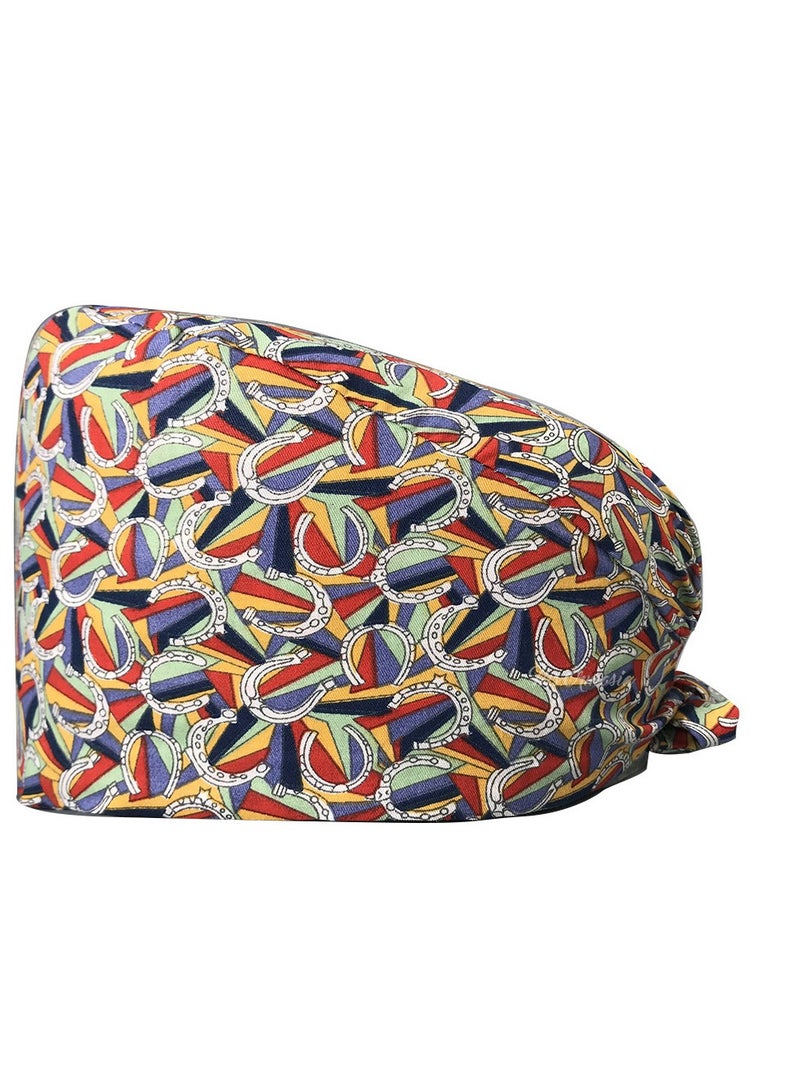 KUYING Nurse Hat With Small Fresh And Cute Pattern Medical Work Hat