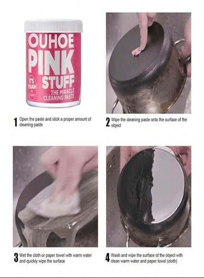 SELOME All-Purpose Cleaning Paste - Pink Cleaner for Kitchen, Bathroom, Dishes, Sinks, Tiles, Floors, and Household Cleaning - Versatile Household Cleaning Tool (Pink, Pack of 1) - Image 5