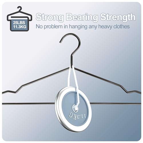 SPECILITE Metal Wire Clothes Hangers Bulk 30 Pack with Notches for Standard Size Coats Shirts Suits Pants Heavy Duty SpaceSaving Black - Image 3