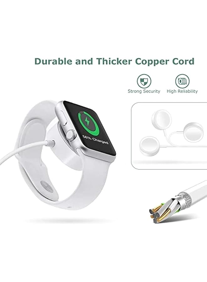 erorex Watch Charger Compatible With Watch Charger Watch Charger Charging Cable For Watch Series 8 7 6 5 4 3 2 Se Magnetic Fast Charger Cord For Iwatch Portable Wireless Charging 3.3Ft 1M  - Image 2