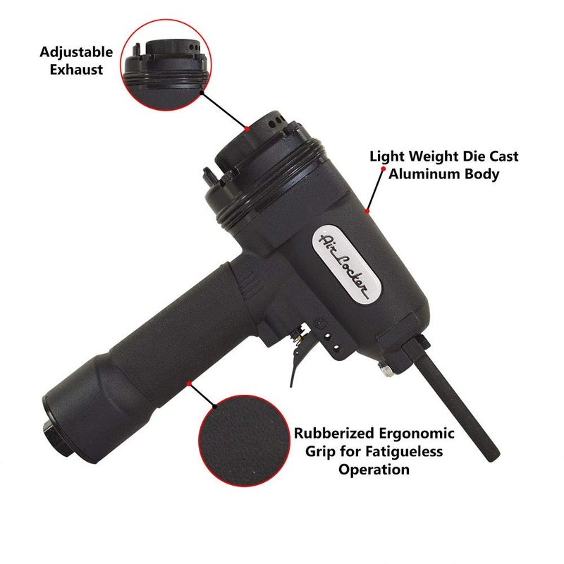 Air Locker AP700-44US-KIT Heavy Duty Professional Air Punch Nailer/Nail Remover/Nail Puller with US S7 Steel Piston Driver. 1/4 Inch NPT Thread Air Inlet. 80-120 PSI Pneumatic Nailer Removes 9-16 - Image 2