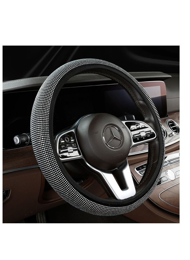 NIBEMINENT Car steering wheel cover with diamond 