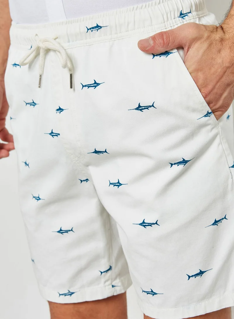 FOREVER 21 Shark Print Shorts