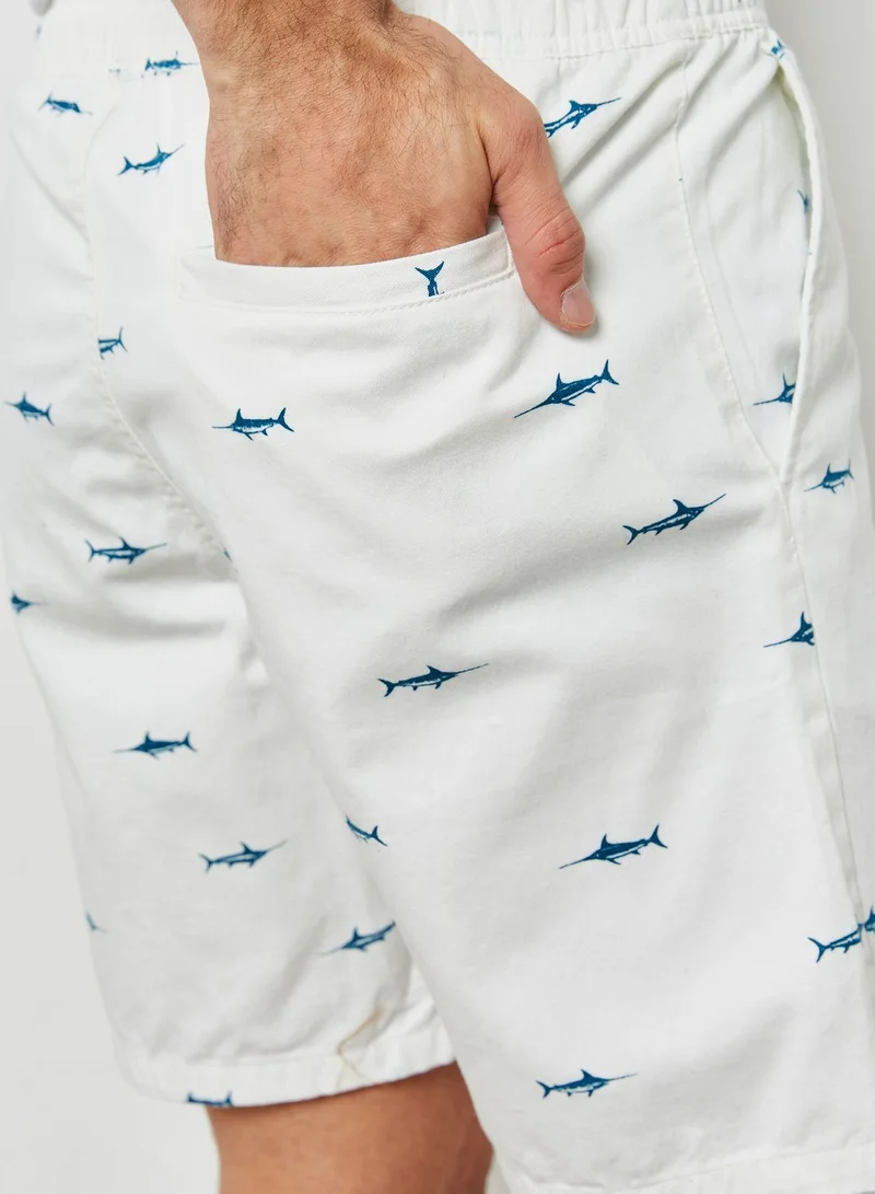 FOREVER 21 Shark Print Shorts