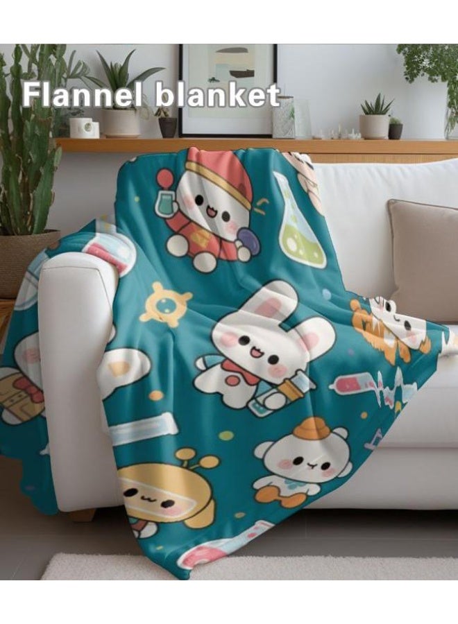 عام بطانية رقيقة من الفانيلا الكرتونية للأطفال والرضع (دافئة ومريحة، ومناسبة للنوم والألعاب) 70 سم * 100 سم - Image 5