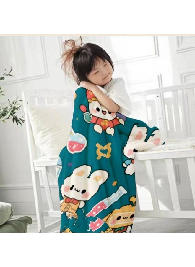 عام بطانية رقيقة من الفانيلا الكرتونية للأطفال والرضع (دافئة ومريحة، ومناسبة للنوم والألعاب) 70 سم * 100 سم - Image 2