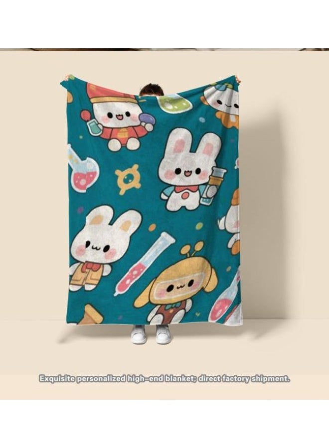 عام بطانية رقيقة من الفانيلا الكرتونية للأطفال والرضع (دافئة ومريحة، ومناسبة للنوم والألعاب) 70 سم * 100 سم - Image 3