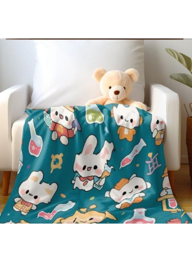 عام بطانية رقيقة من الفانيلا الكرتونية للأطفال والرضع (دافئة ومريحة، ومناسبة للنوم والألعاب) 70 سم * 100 سم - Image 1