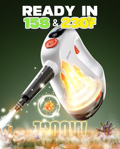 POPCHOSE Steam Cleaner with Detergent Dispenser, 15s Heat-Up Handheld Steam Cleaner for Home, 500ml Removable Water Tank, Lightweight Portable Steamer for Cleaning Grout, Windows, Kitchen, Easy Refill - Image 4