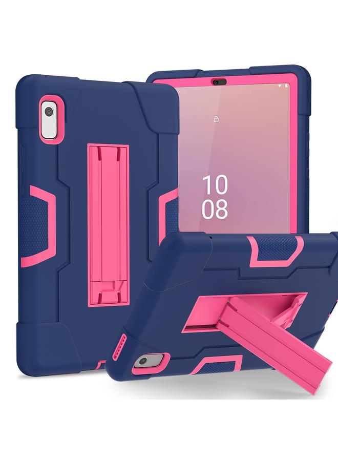 اس-توب جراب لجهاز Lenovo Tab M9 / TB-310FU، مصنوع من السيليكون بلون متباين، مع حامل. - Image 1